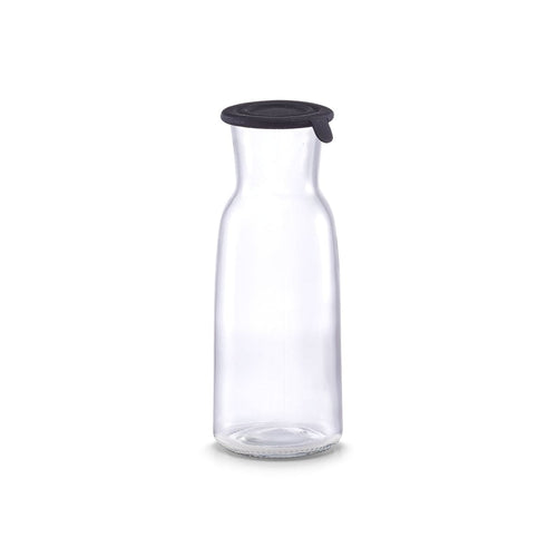 Zeller Caraffa con coperchio in silicone, vetro 700 ml, Ø 8,2xH21 cm