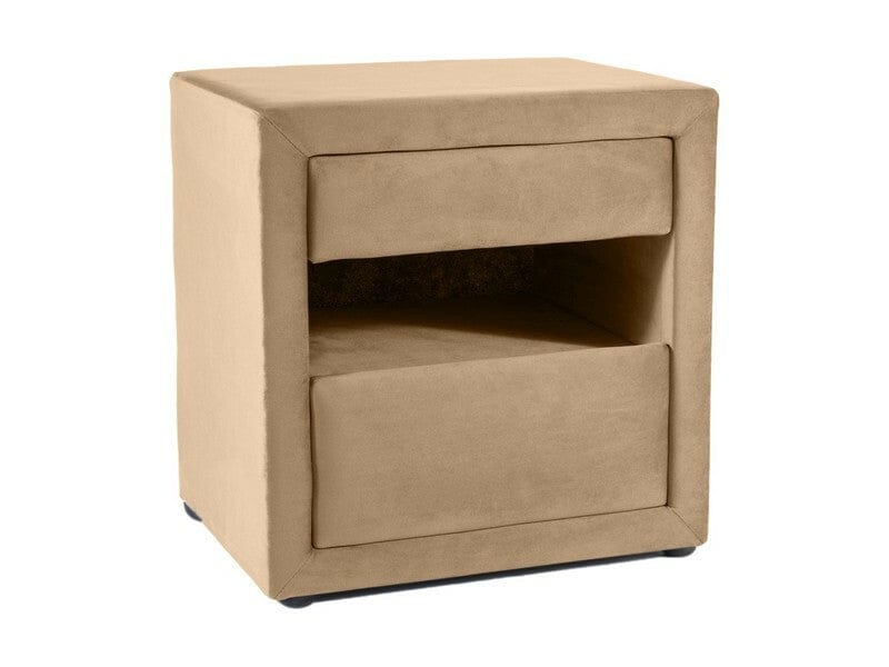 Signal Comodino con 2 cassetti, in velluto, ET-003 Beige