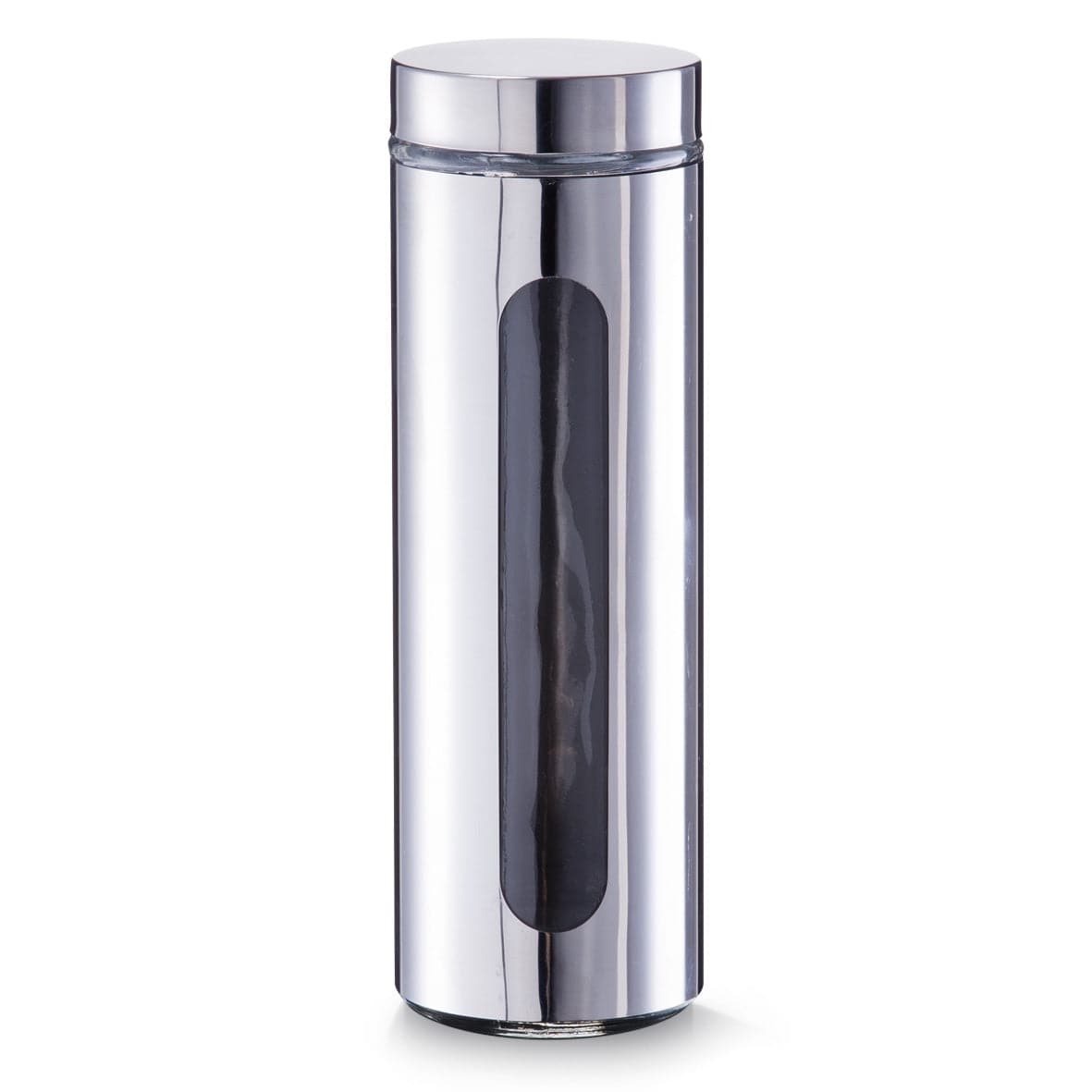 Zeller Contenitore Visual, acciaio inox e vetro, Silver 1600 ml, Ø 10,2xH30,5 cm