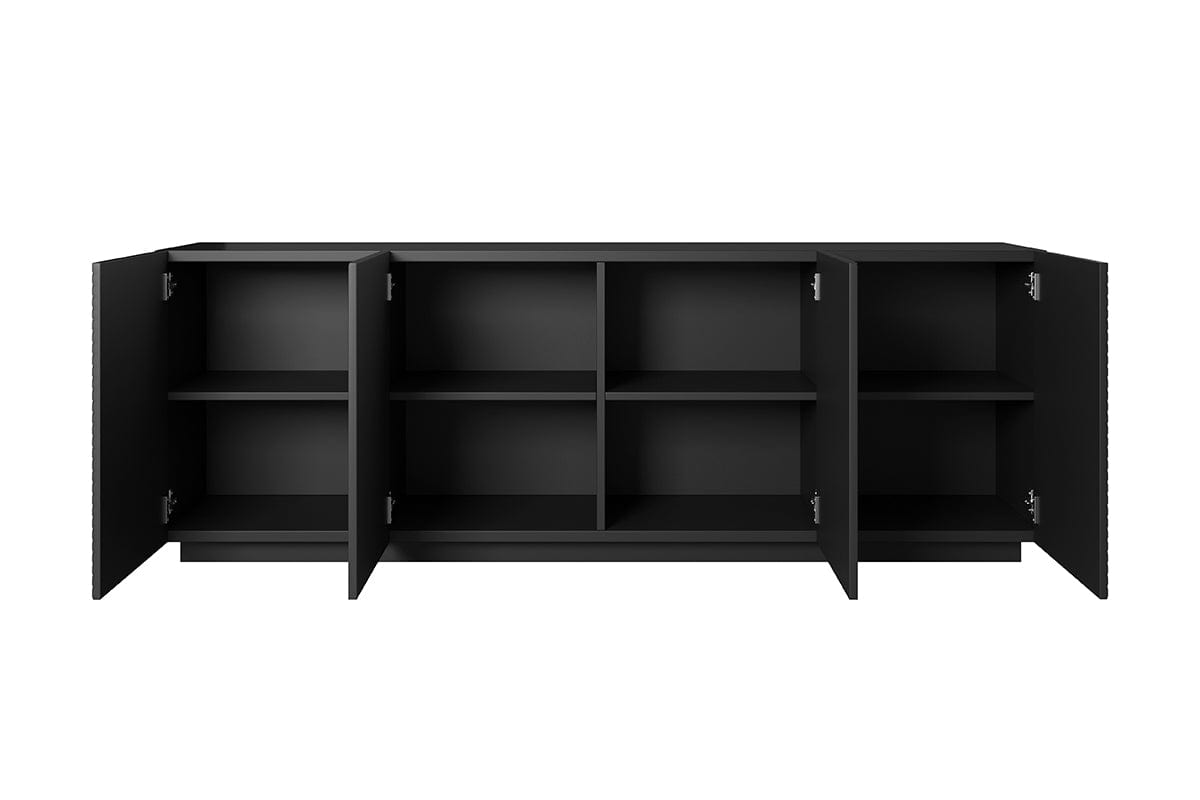 Bogart Credenza a 4 ante Asha 200-4D Nero Opaco