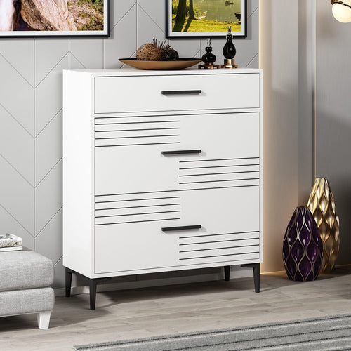 Asir Credenza con 1 cassetto e 2 ante Albedo Bianco