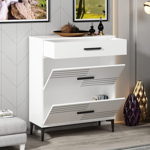 Asir Credenza con 1 cassetto e 2 ante Albedo Bianco