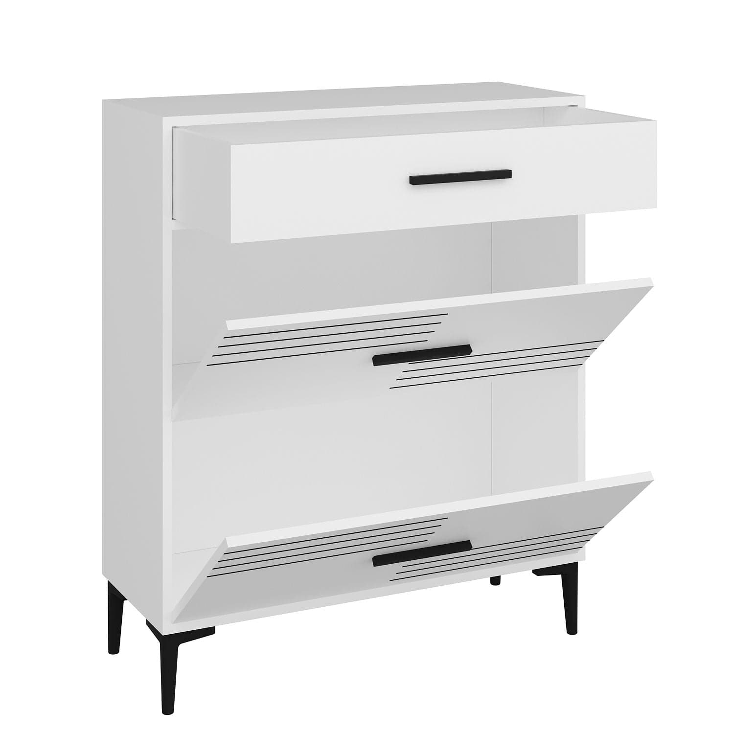 Credenza con 1 cassetto e 2 ante Albedo Bianco (3)