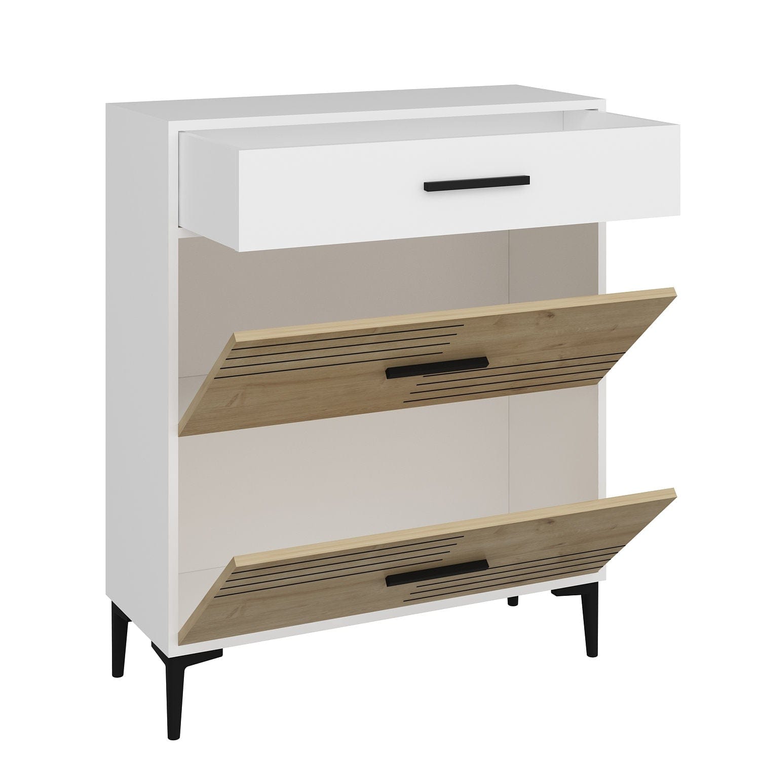 Asir Credenza con 1 cassetto e 2 ante Albedo Bianco