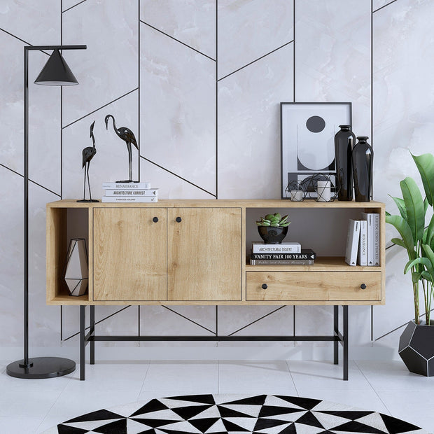 Asir Credenza con 1 cassetto e 2 ante Freya V2 Quercia