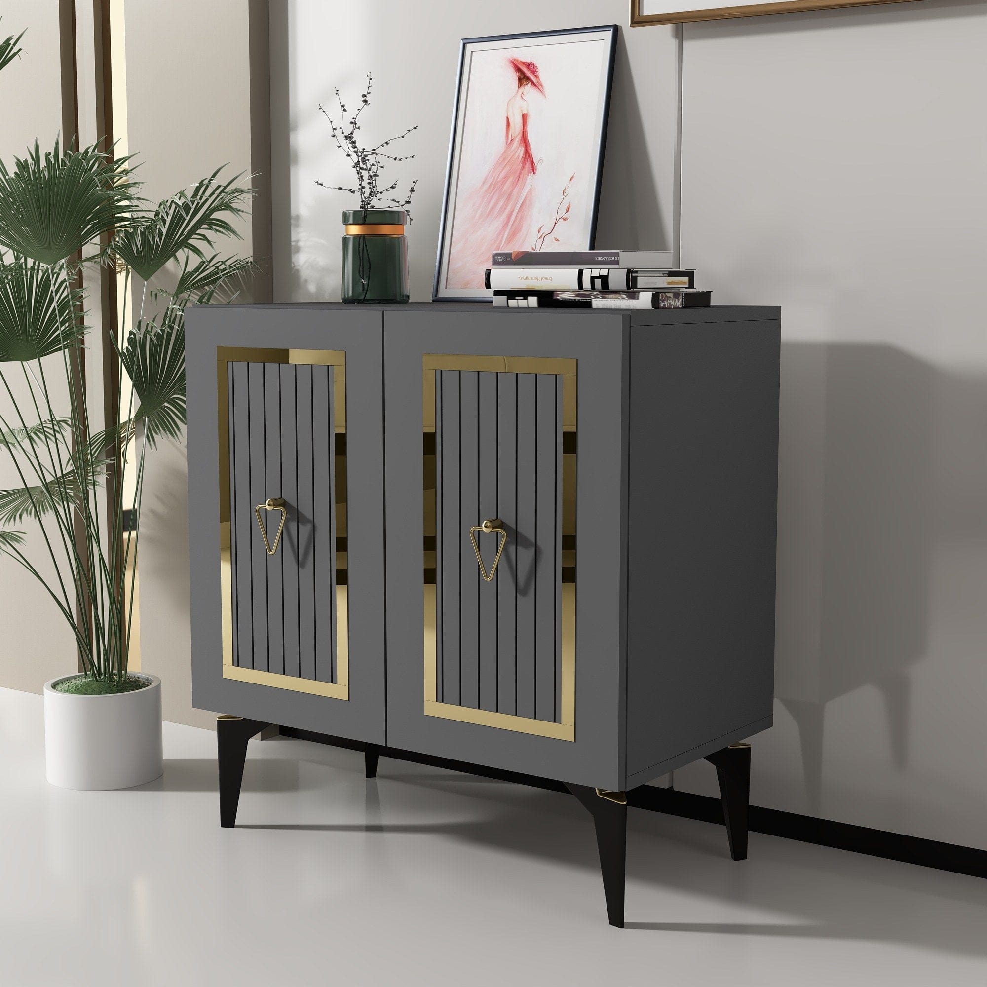 Asir Credenza con 2 ante Capri Antracite