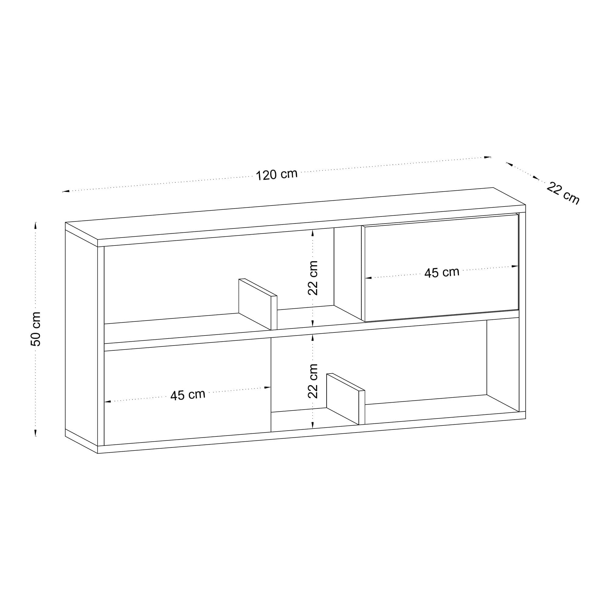 Asir Credenza con 2 ante Flora Quercia