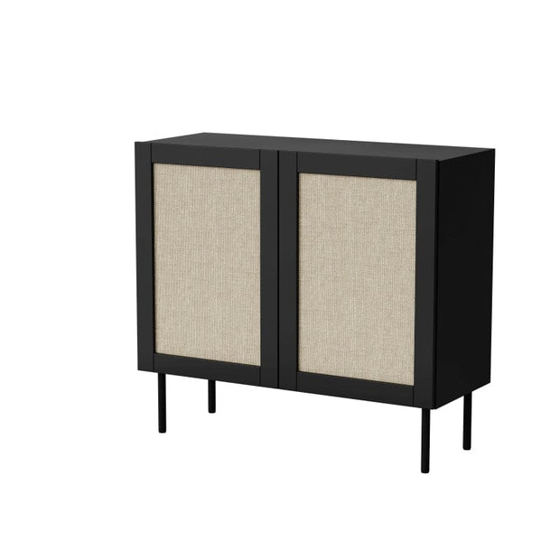 Halmar Credenza con 2 ante Juta Nero
