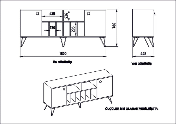 Credenza con 2 ante Lorenz Ayna Noce (5)