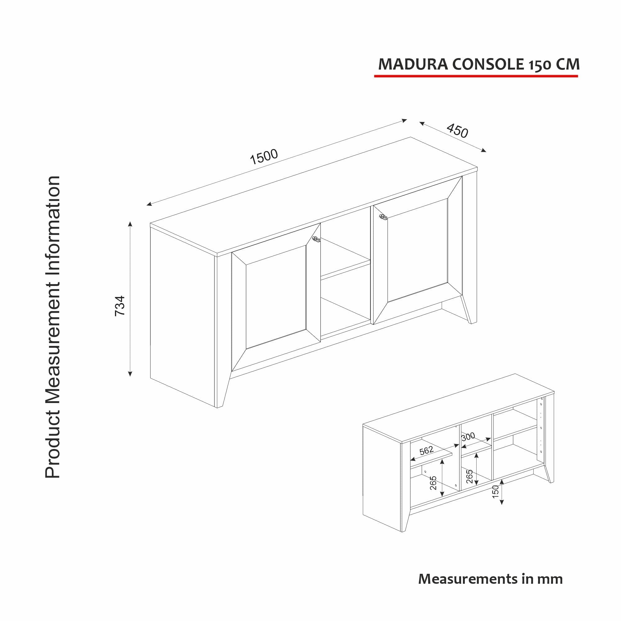 Asir Credenza con 2 ante Madura Quercia