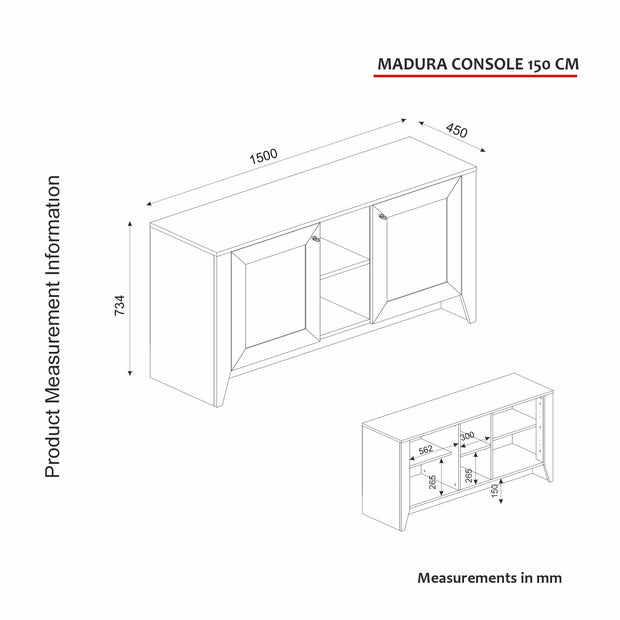 Asir Credenza con 2 ante Madura Quercia