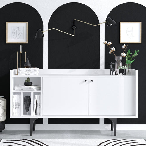 Asir Credenza con 2 ante Magnetor Bianco