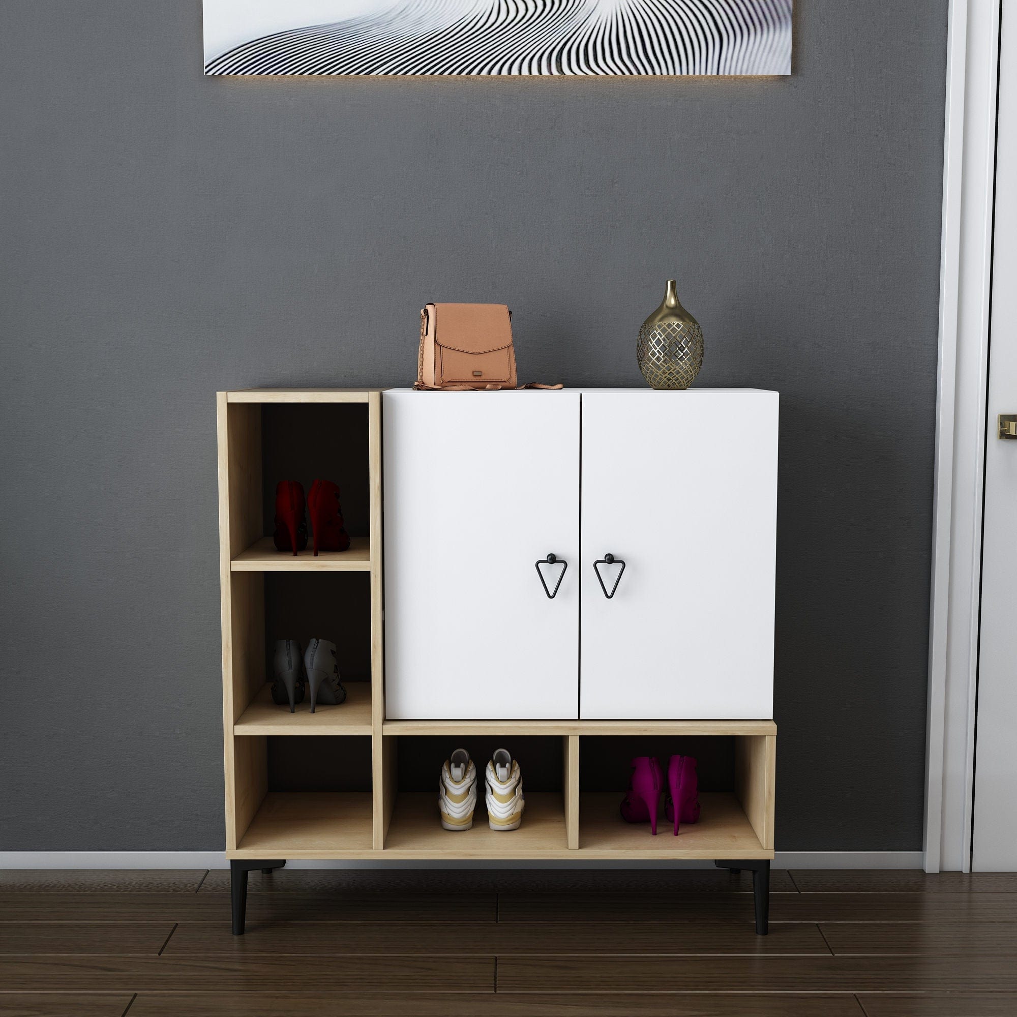 Asir Credenza con 2 ante Platin Bianco