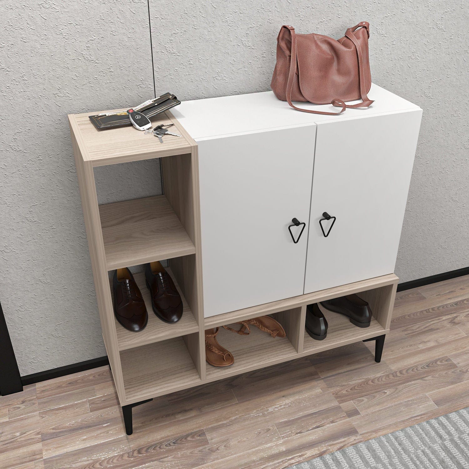 Asir Credenza con 2 ante Platin Bianco