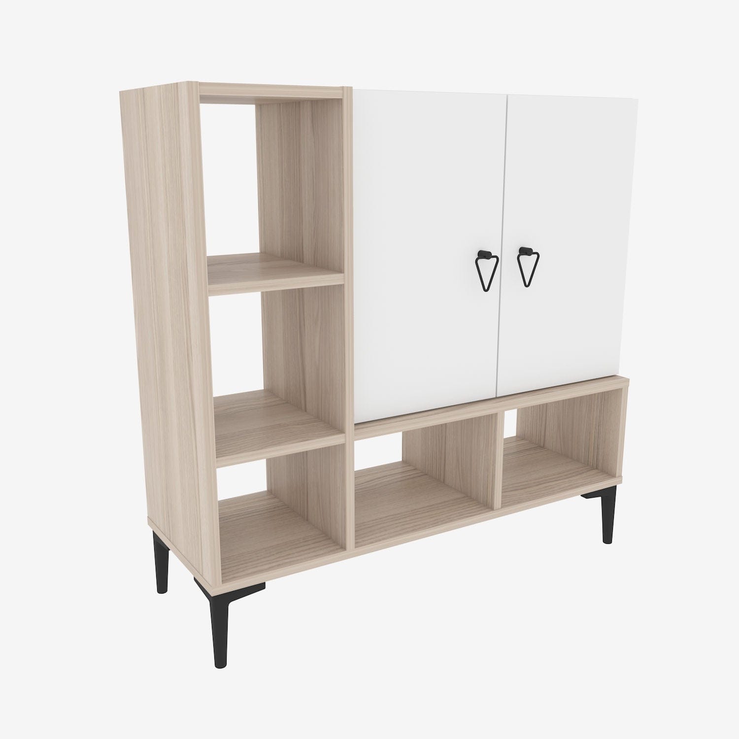 Asir Credenza con 2 ante Platin Bianco