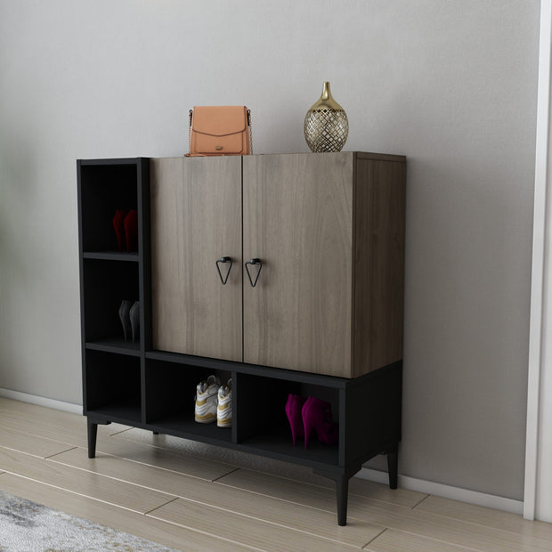 Asir Credenza con 2 ante Platin Noce