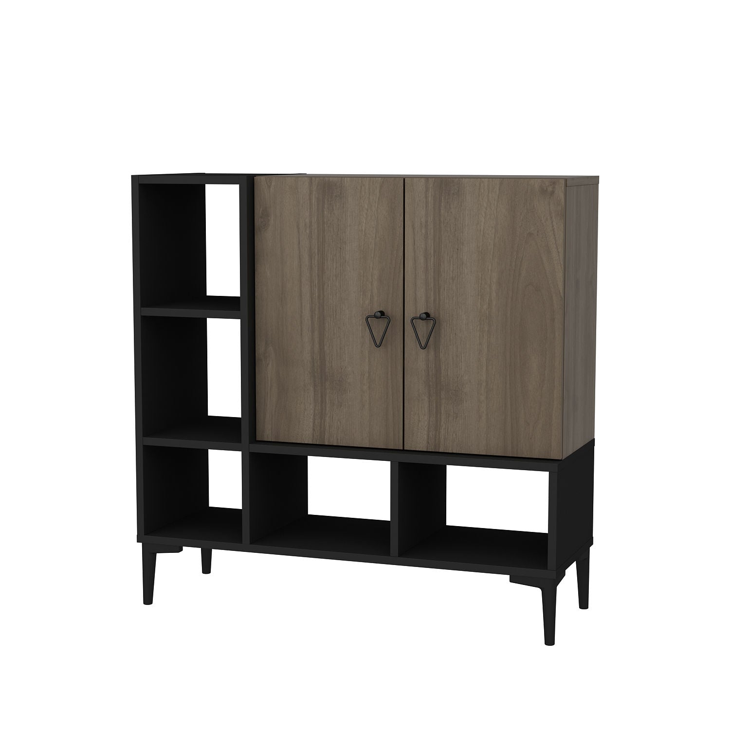 Asir Credenza con 2 ante Platin Noce