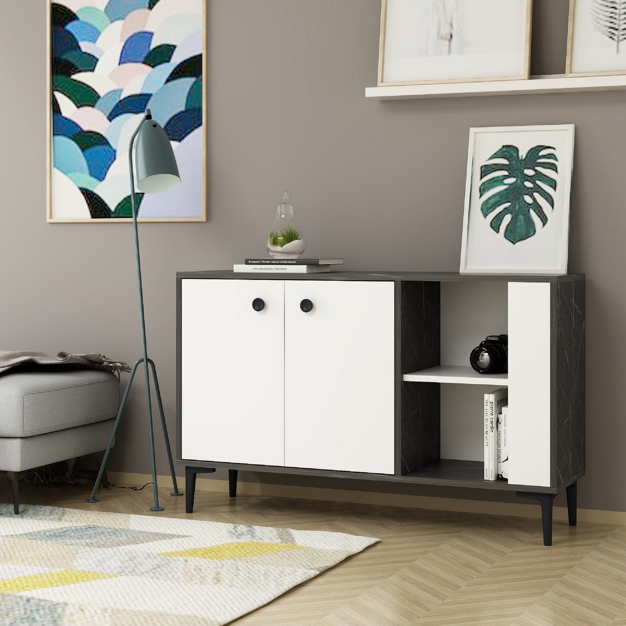 Asir Credenza con 2 ante Sahra Bianco