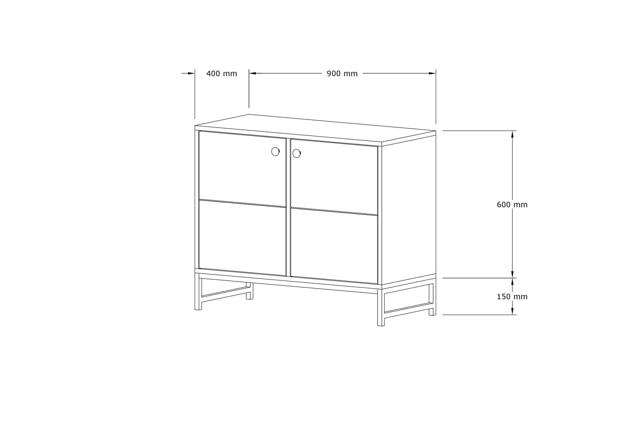 Asir Credenza con 2 ante Sedef Quercia