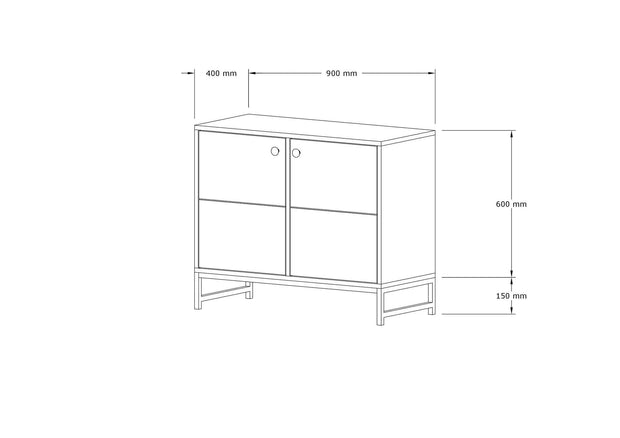 Asir Credenza con 2 ante Sedef Quercia