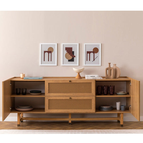 Asir Credenza con 2 cassetti e 2 ante Madison Quercia