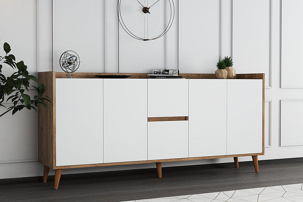 Asir Credenza con 2 cassetti e 4 ante Anite Bianco