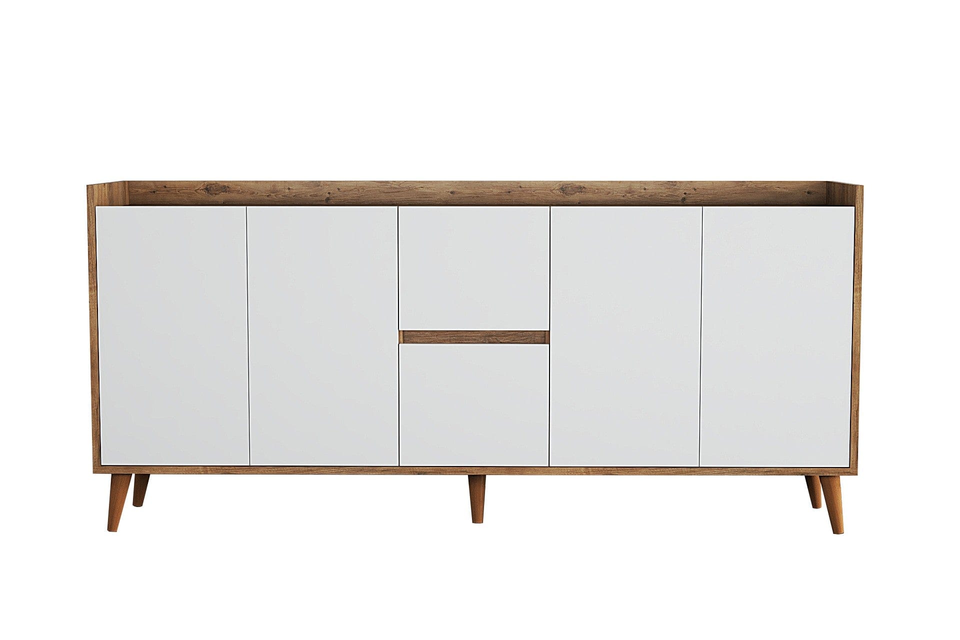 Asir Credenza con 2 cassetti e 4 ante Anite Bianco