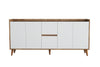 Asir Credenza con 2 cassetti e 4 ante Anite Bianco