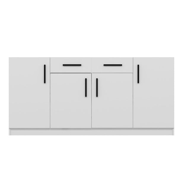 Asir Credenza con 2 cassetti e 4 ante Kale Bianco