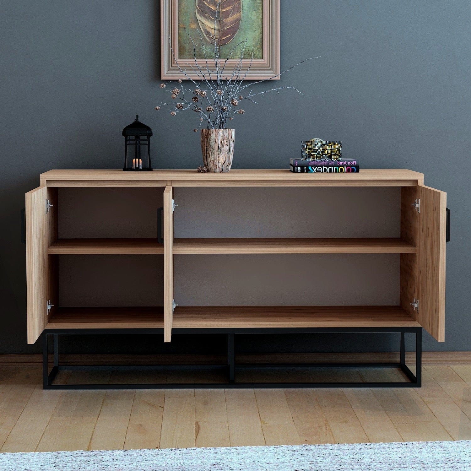 Asir Credenza con 3 ante Aden Pino