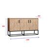 Asir Credenza con 3 ante Aden Pino