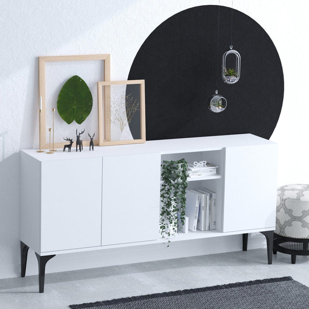 Asir Credenza con 3 ante Albedo Bianco