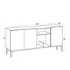 Asir Credenza con 3 ante Albedo Bianco