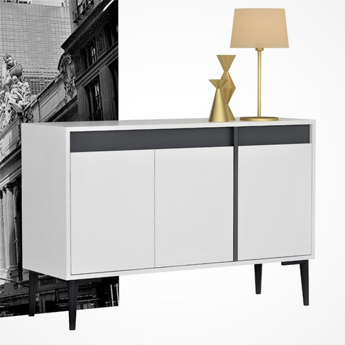 Asir Credenza con 3 ante Asude Bianco