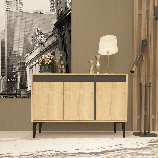 Asir Credenza con 3 ante Asude Quercia