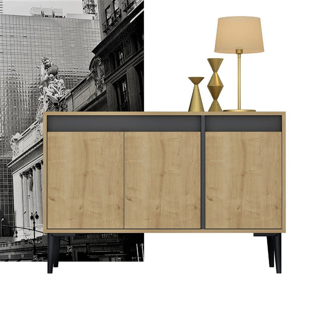 Asir Credenza con 3 ante Asude Quercia