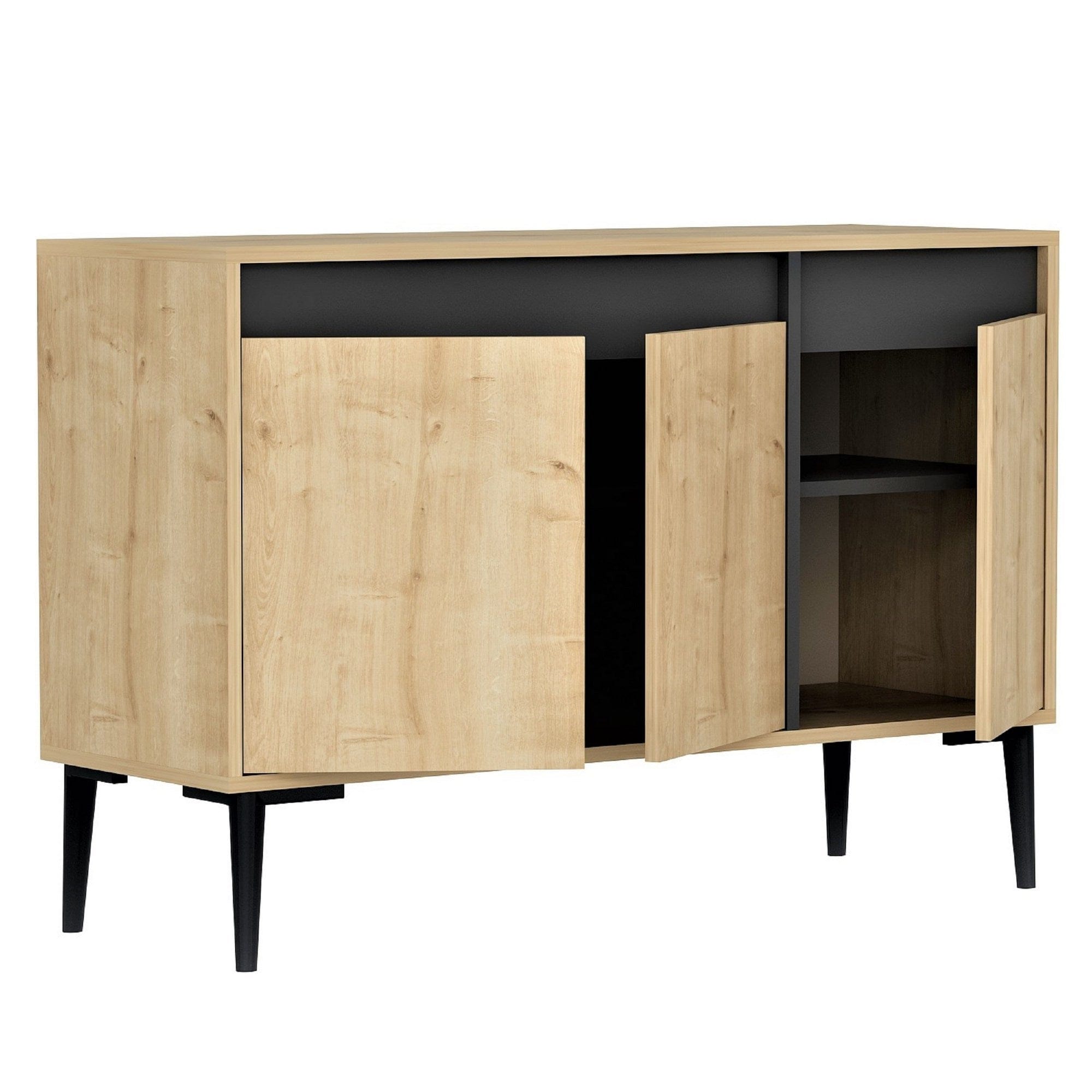 Asir Credenza con 3 ante Asude Quercia