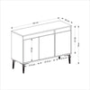 Asir Credenza con 3 ante Asude Quercia