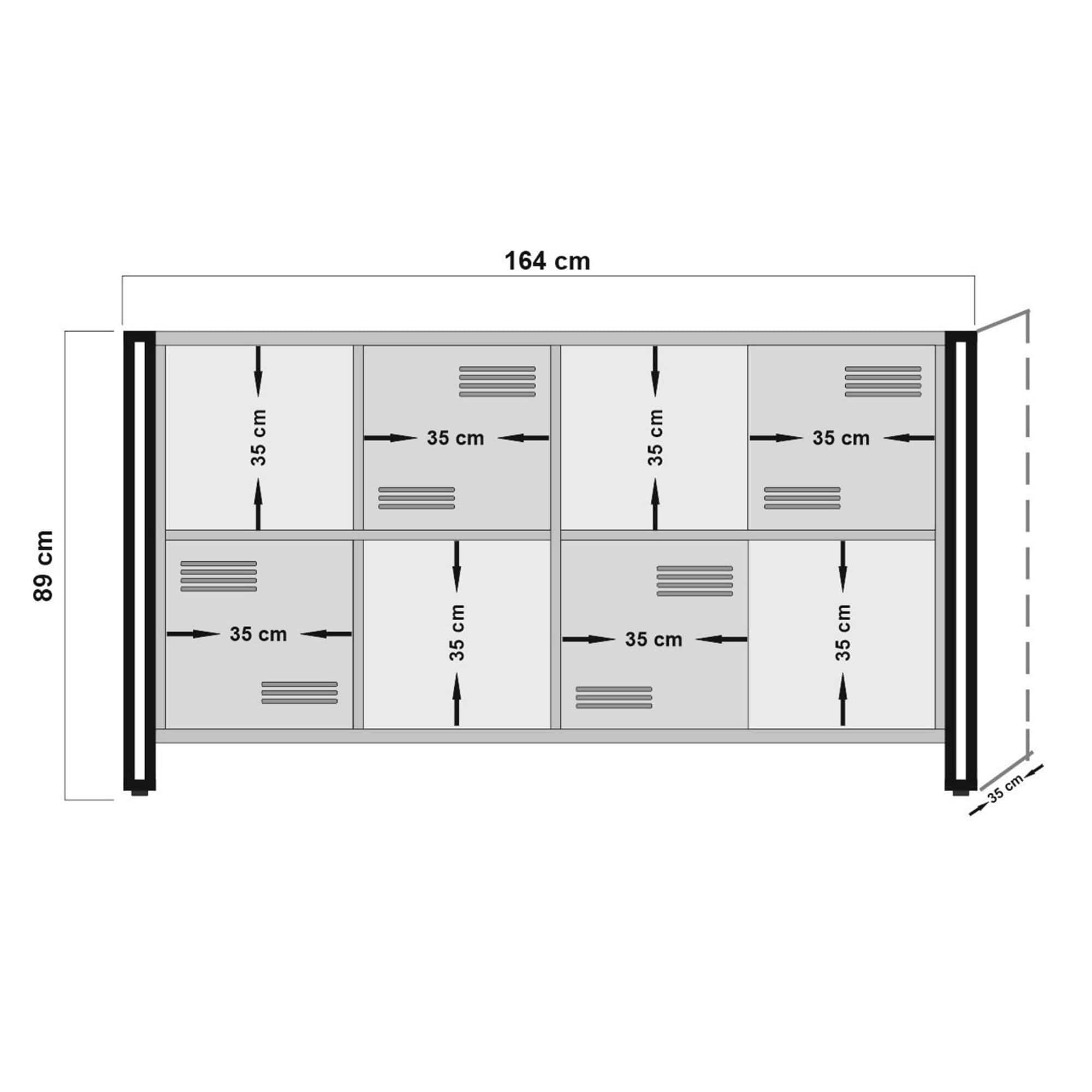 Asir Credenza con 3 ante Cosmo Matrix Pino