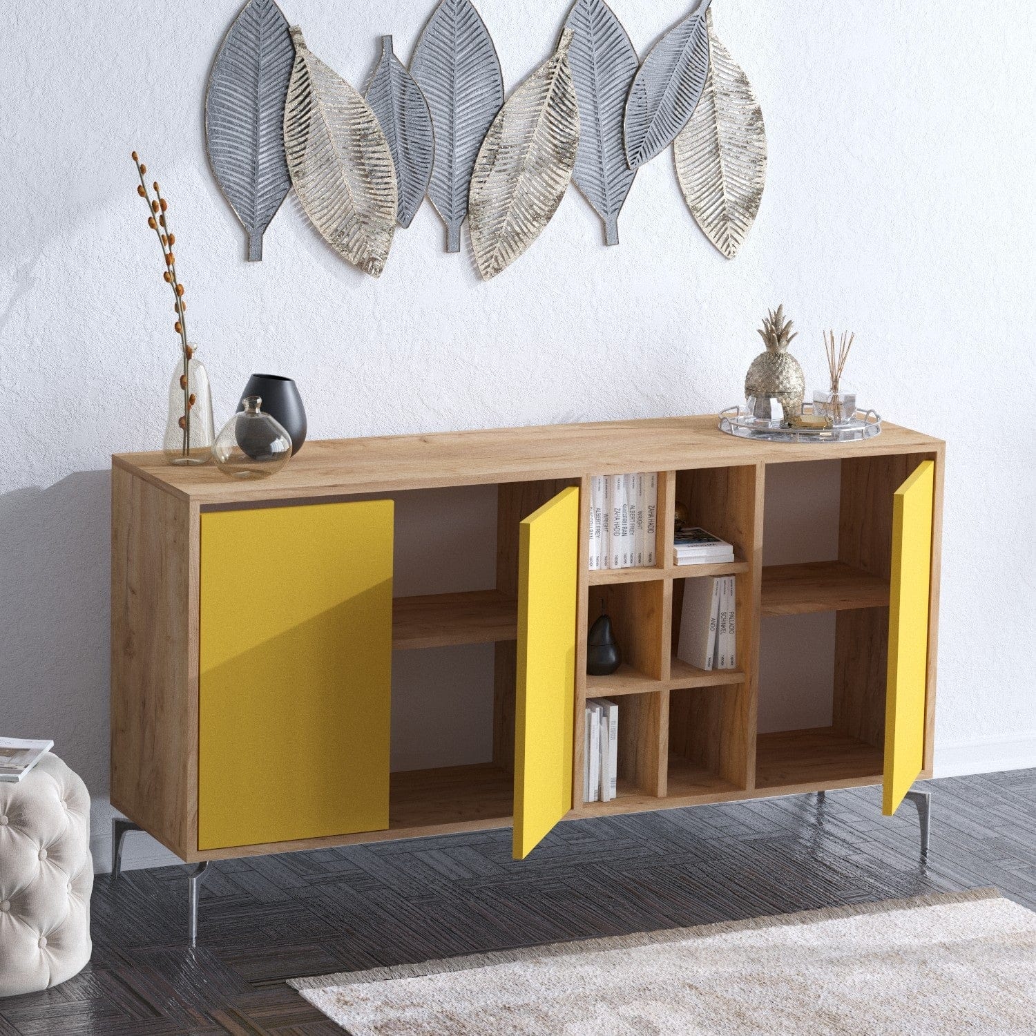 Asir Credenza con 3 ante Kaja Quercia