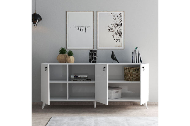 Asir Credenza con 3 ante Karol 0301 Bianco