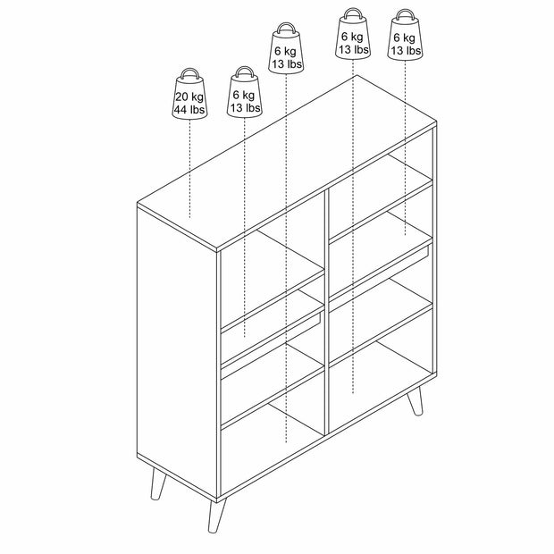 Asir Credenza con 3 ante Kros 3 Bianco