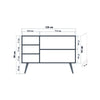 Asir Credenza con 3 ante Mega 121 Quercia