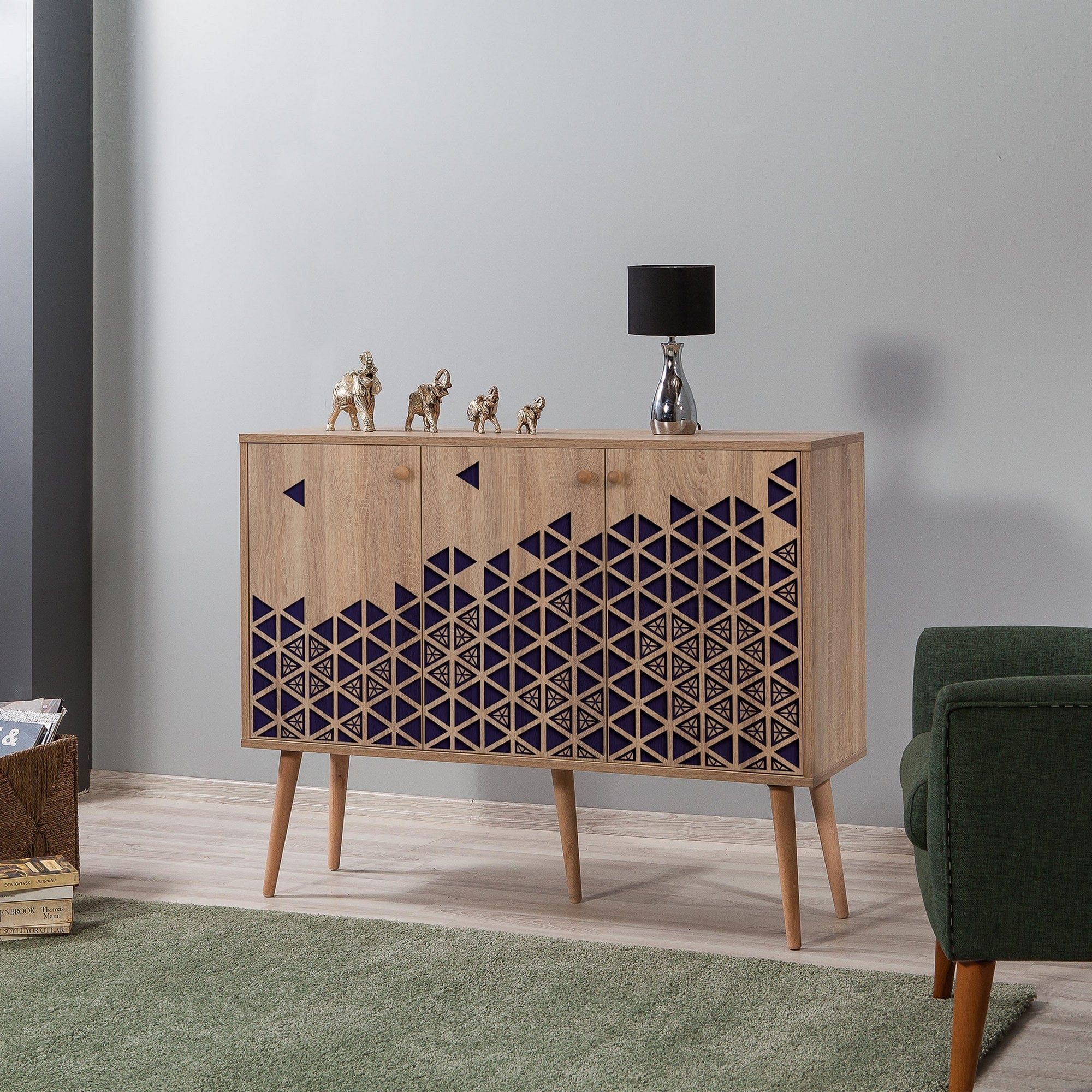 Asir Credenza con 3 ante Mega 123 Quercia