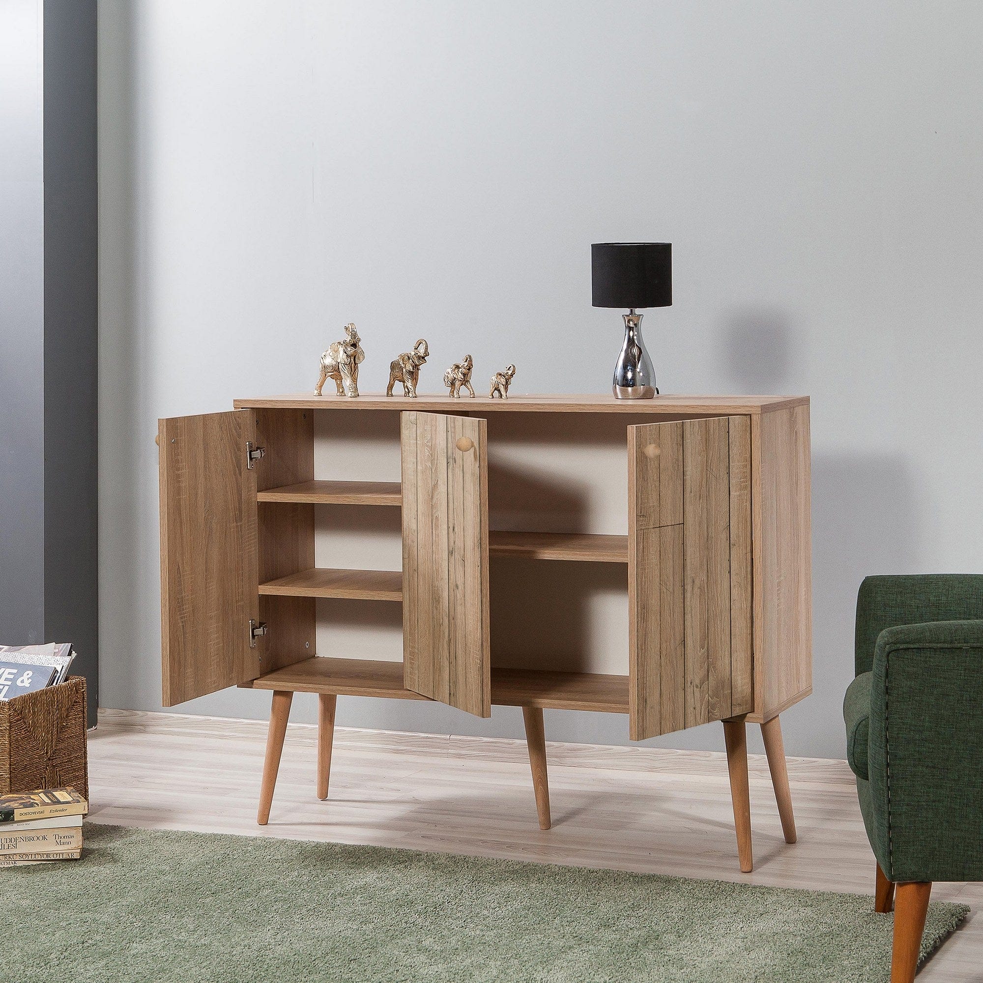 Asir Credenza con 3 ante Mega 728 Quercia