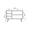 Asir Credenza con 3 ante Mega 728 Quercia