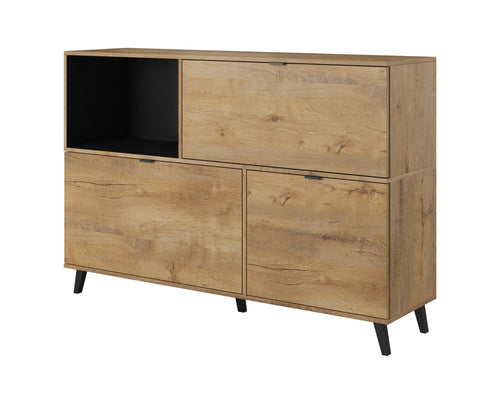 Halmar Credenza con 3 ante Netis KM-1 Quercia