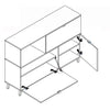 Halmar Credenza con 3 ante Netis KM-1 Quercia