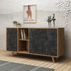 Asir Credenza con 3 ante Planky Grigio