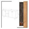 Asir Credenza con 3 ante Planky Grigio